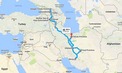 Тур по Грузии, Армении и Ирану