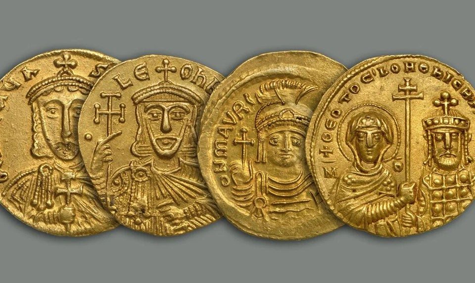 Armenians on gold coins of the Byzantine Empire