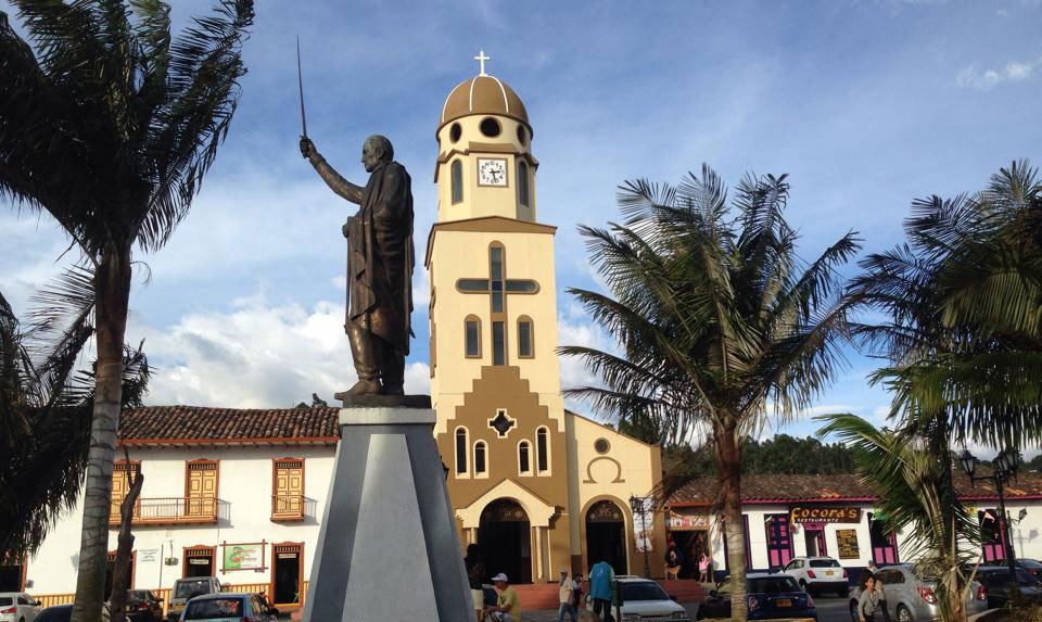 City central Plaza of Armenia, Quindio, Colombia.