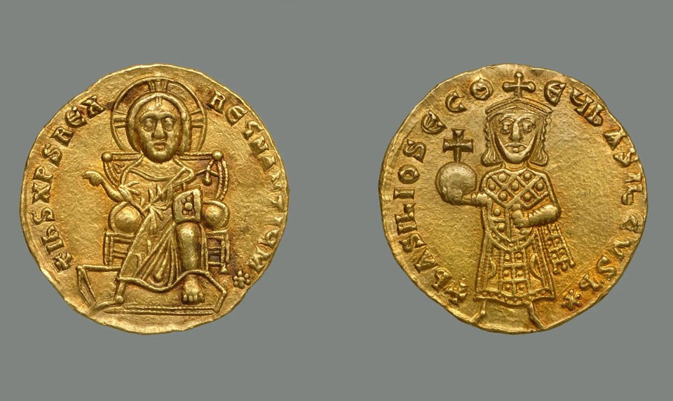 Armenians on gold coins of the Byzantine Empire